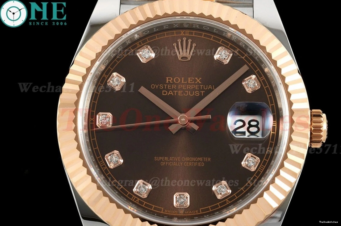 EWEF 41mm Datejust RG Dia Jub A3235 SS 126331 Brown 1224